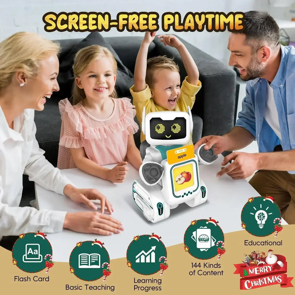 RoboPlay Interactive Learning Robot – Remote Control Companion with Talking Flash Cards for Ages 3–8 - Naivri