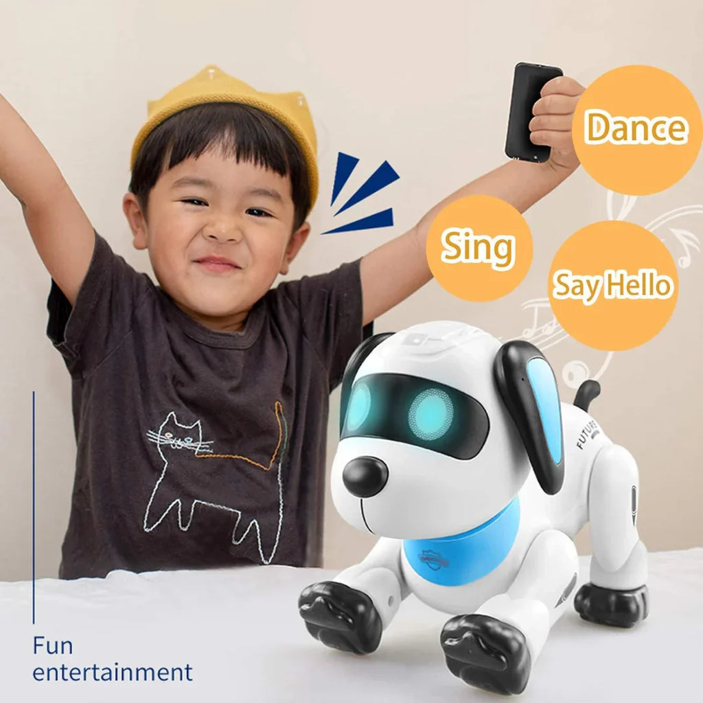 RoboPup Interactive Robot Dog – Remote Control, Voice Command & Dancing Fun for Kids - Naivri