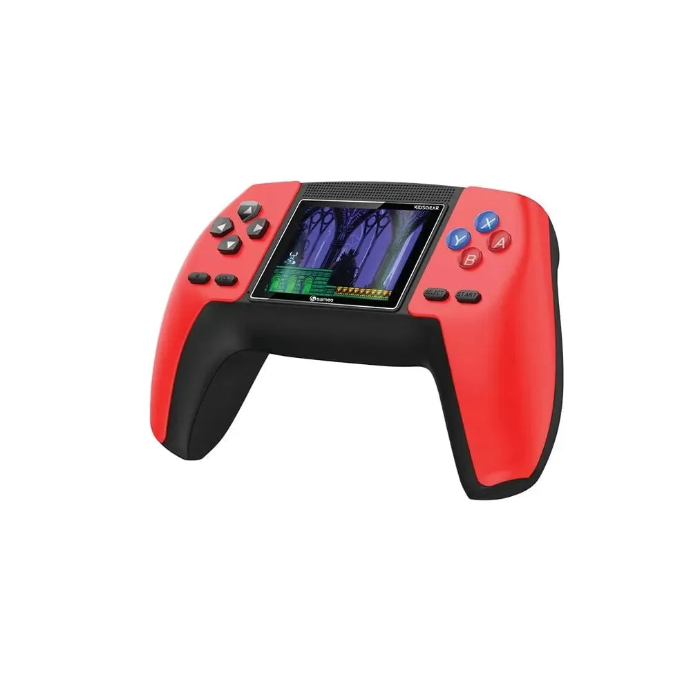 Sameo Kids Gear Inferno Red | Retro Handheld Console with 520 Built-in Games, Gamepad Design, High-Resolution Screen - Naivri