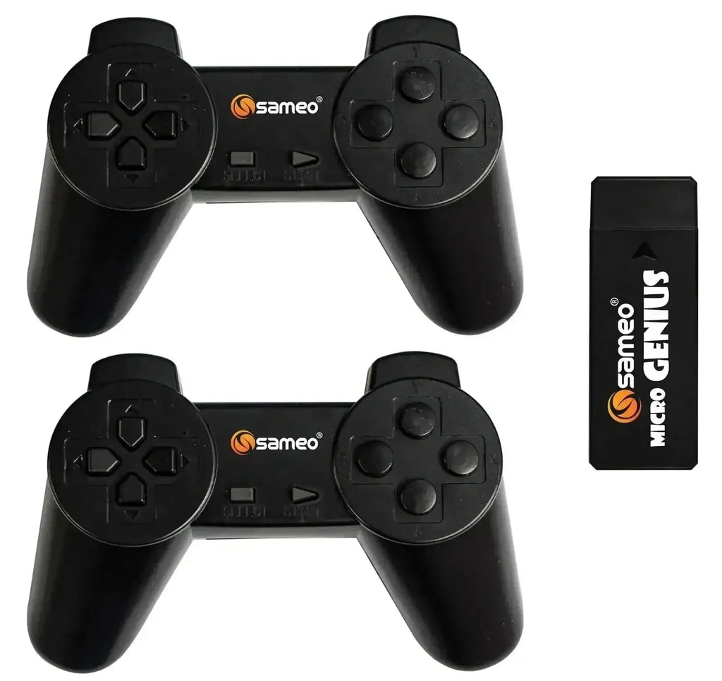 Sameo Micro Genius 8-Bit HDMI Gaming Console | 800 HD Retro Games | Dual Wireless Controllers - Naivri