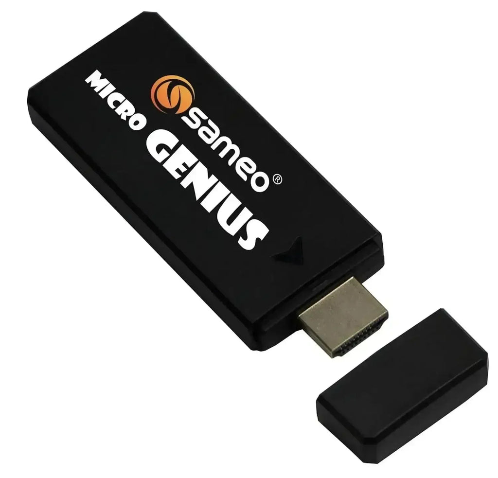 Sameo Micro Genius 8-Bit HDMI Gaming Console | 800 HD Retro Games | Dual Wireless Controllers - Naivri