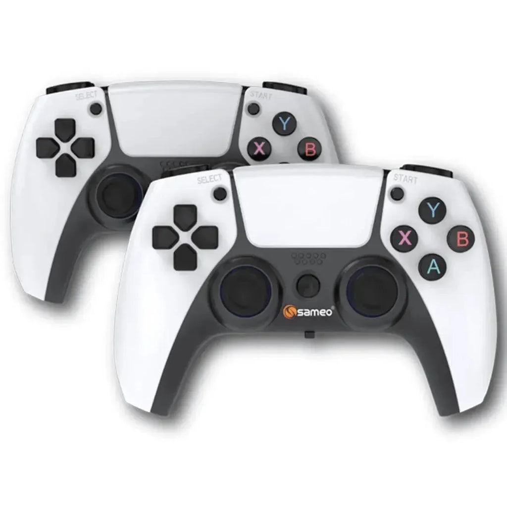 Sameo Micro Lite HDMI Game Stick – White | 10,000 Retro Games | Dual Wireless Controllers | 4K HDMI Plug & Play - Naivri