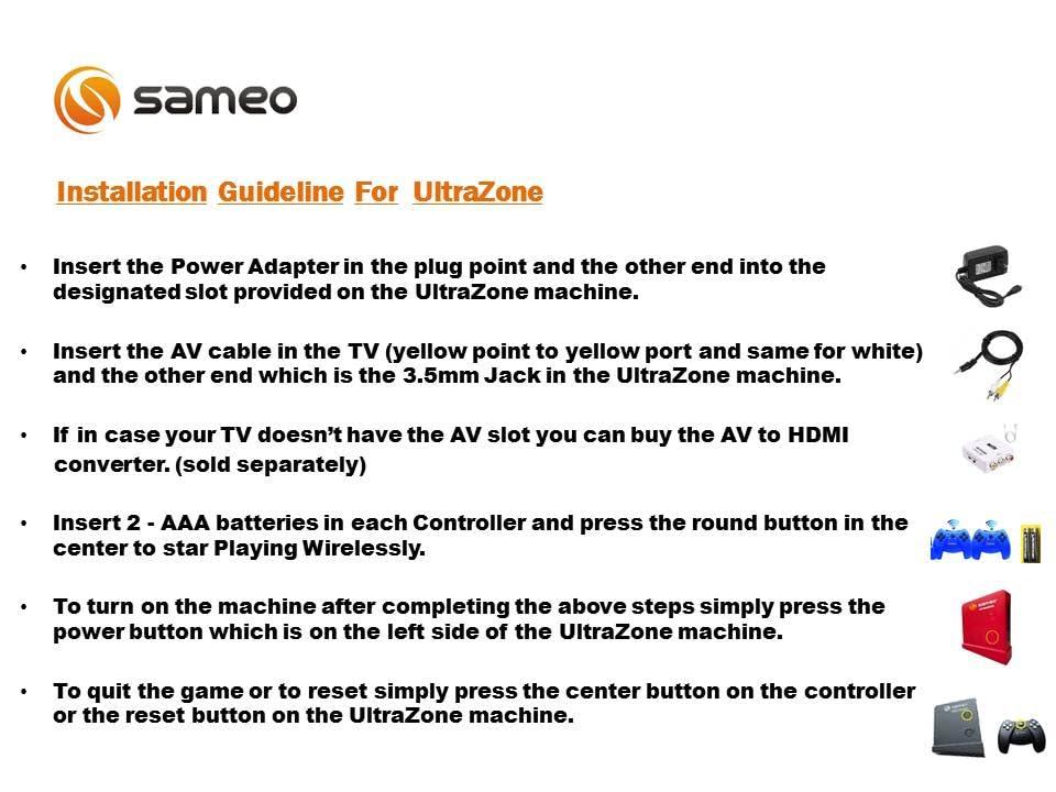 Sameo Ultrazone Wireless Game Console Black - Naivri