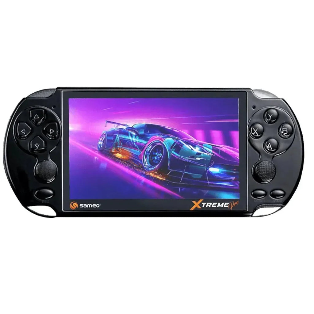 Sameo Xtreme Pro Handheld Game Black | 8-64 Bit Emulators | 32GB Memory | HDMI Connectivity | Multimedia Support - Naivri