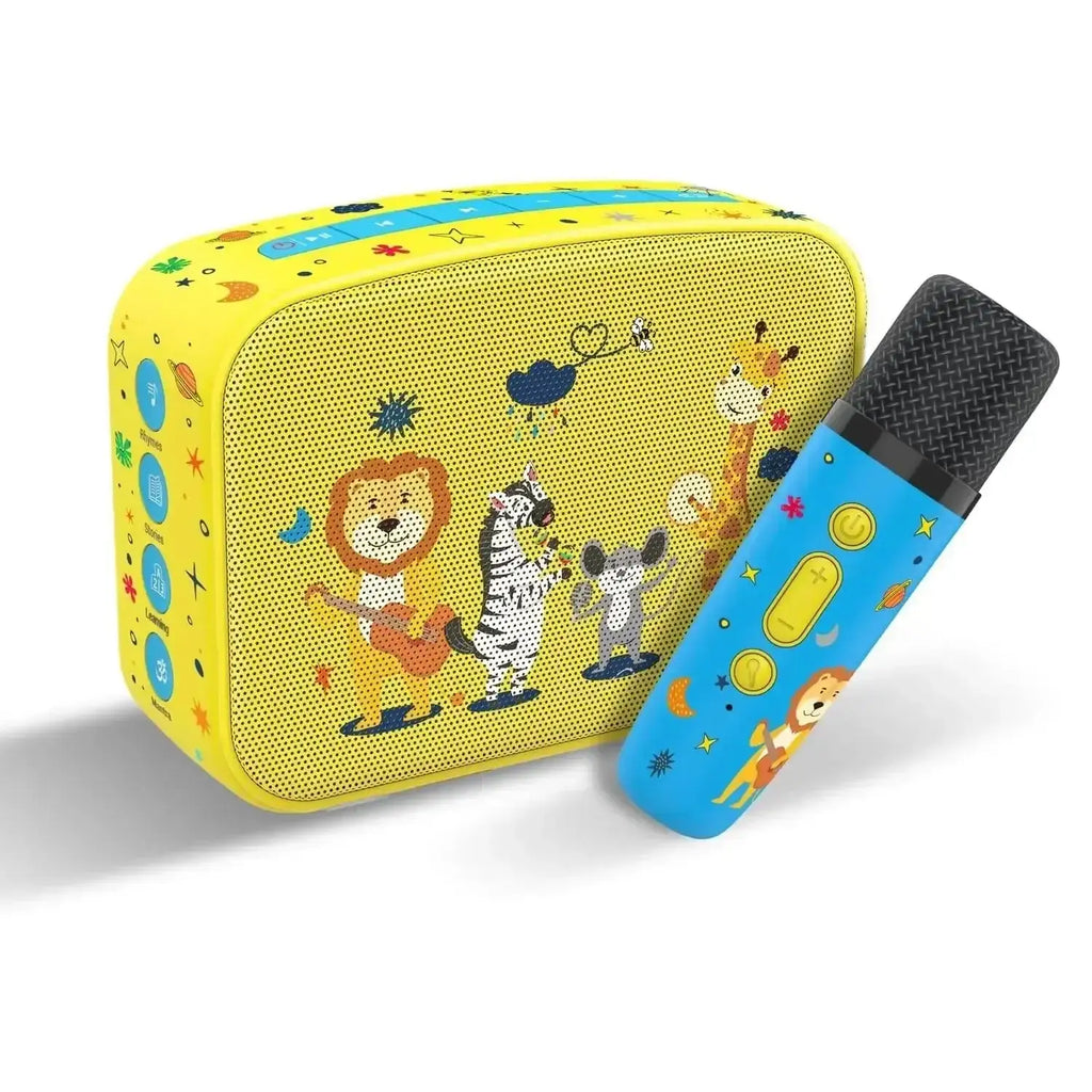 Saregama Carvaan Mini Kids with Wireless Mic – Baby Yellow | Portable Bluetooth Audio Player with 300+ Pre-Loaded Stories, Rhymes & Devotional Songs | Educational & Entertaining Gift for Kids - Naivri