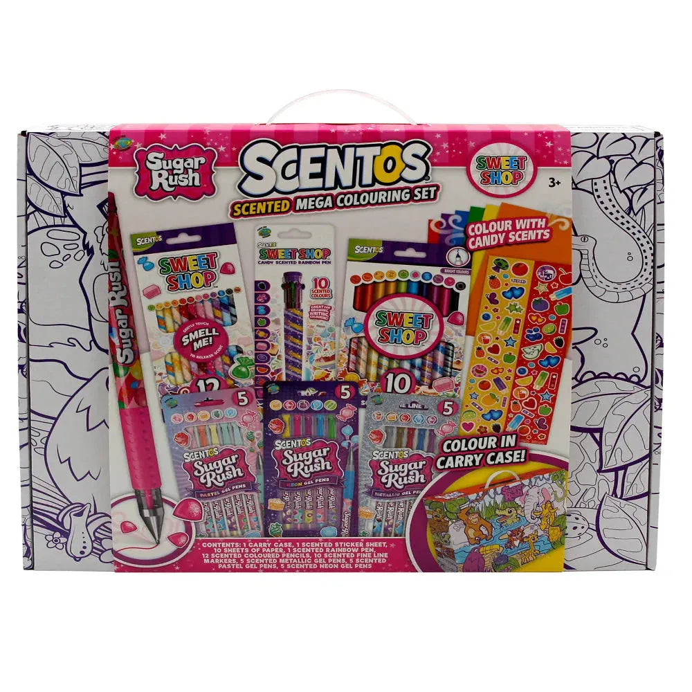 Scentos Sugar Rush Scented Mega Colouring Set 45250 - Naivri