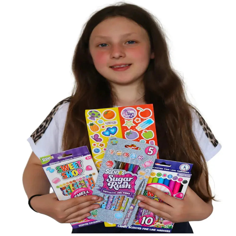 Scentos Sugar Rush Scented Mega Colouring Set 45250 - Naivri