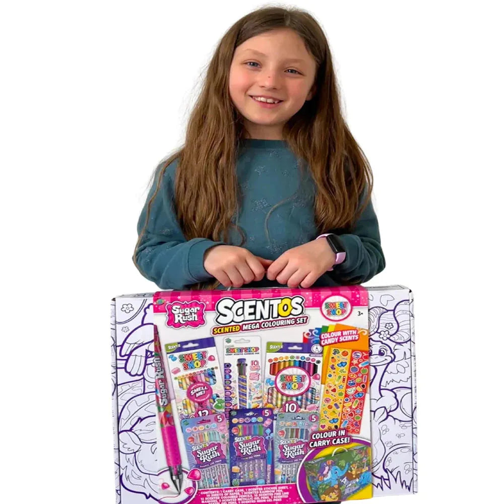 Scentos Sugar Rush Scented Mega Colouring Set 45250 - Naivri