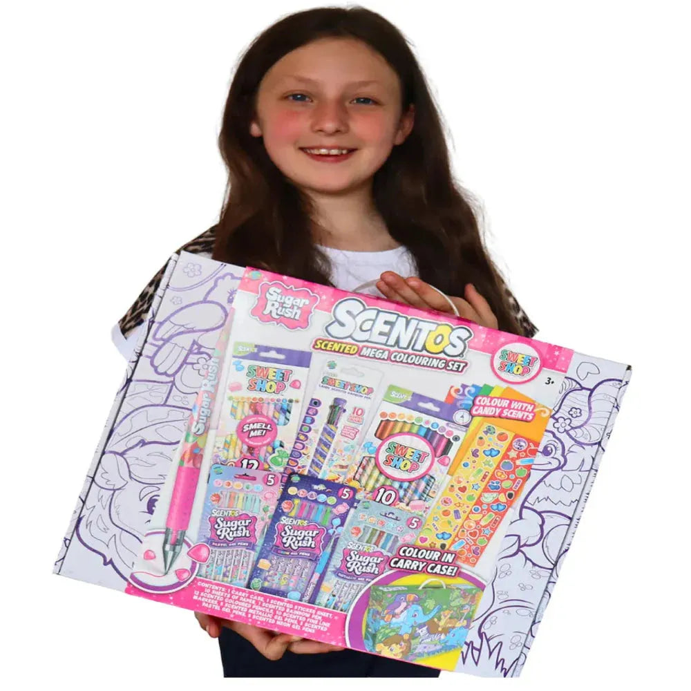 Scentos Sugar Rush Scented Mega Colouring Set 45250 - Naivri