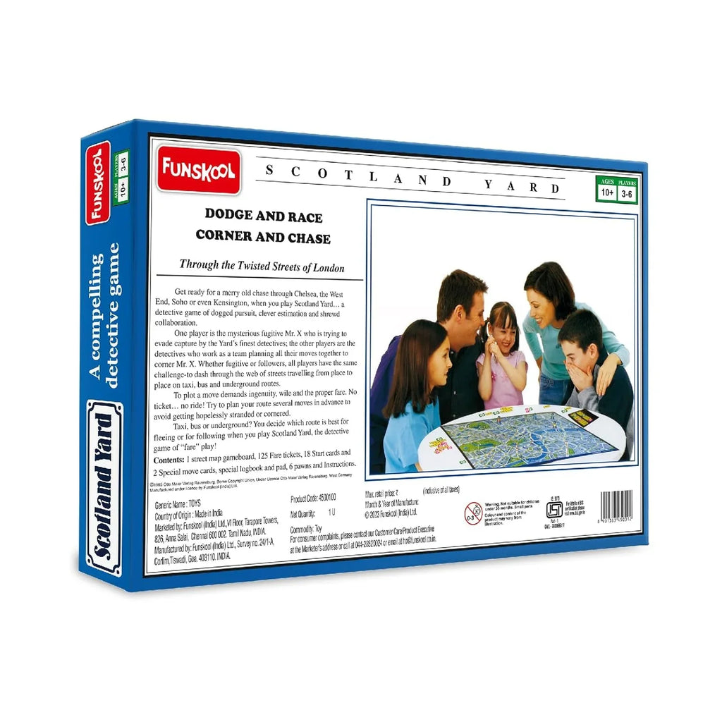 Funskool Scotland Yard Detective Board Game – Strategic Chase Adventure for Ages 10+ - Naivri