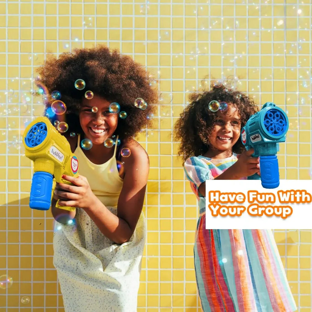 Shooting Star Bubble Blaster with LED Blue | Motorized Bubble Toy | 1000+ Bubbles Per Minute | Leak-Proof | LED Lights - Naivri