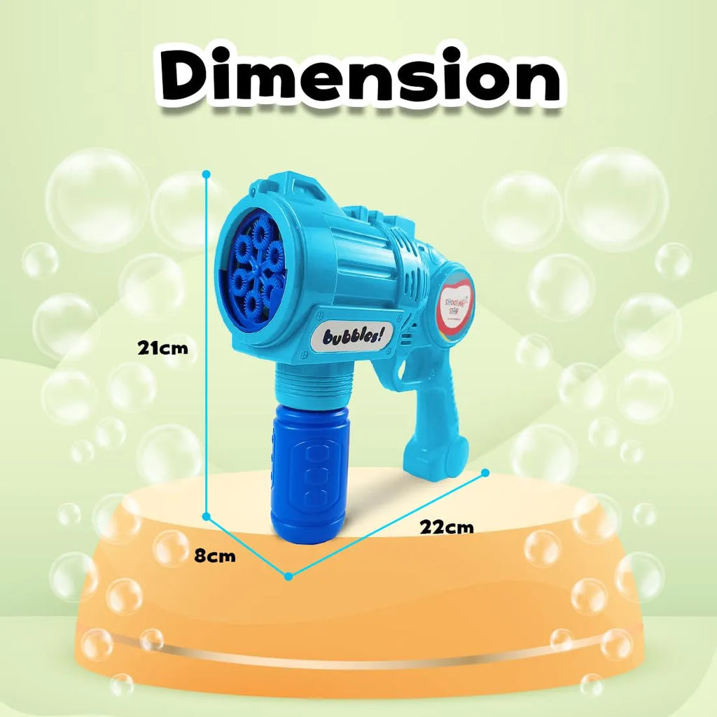 Shooting Star Bubble Blaster with LED Blue | Motorized Bubble Toy | 1000+ Bubbles Per Minute | Leak-Proof | LED Lights - Naivri