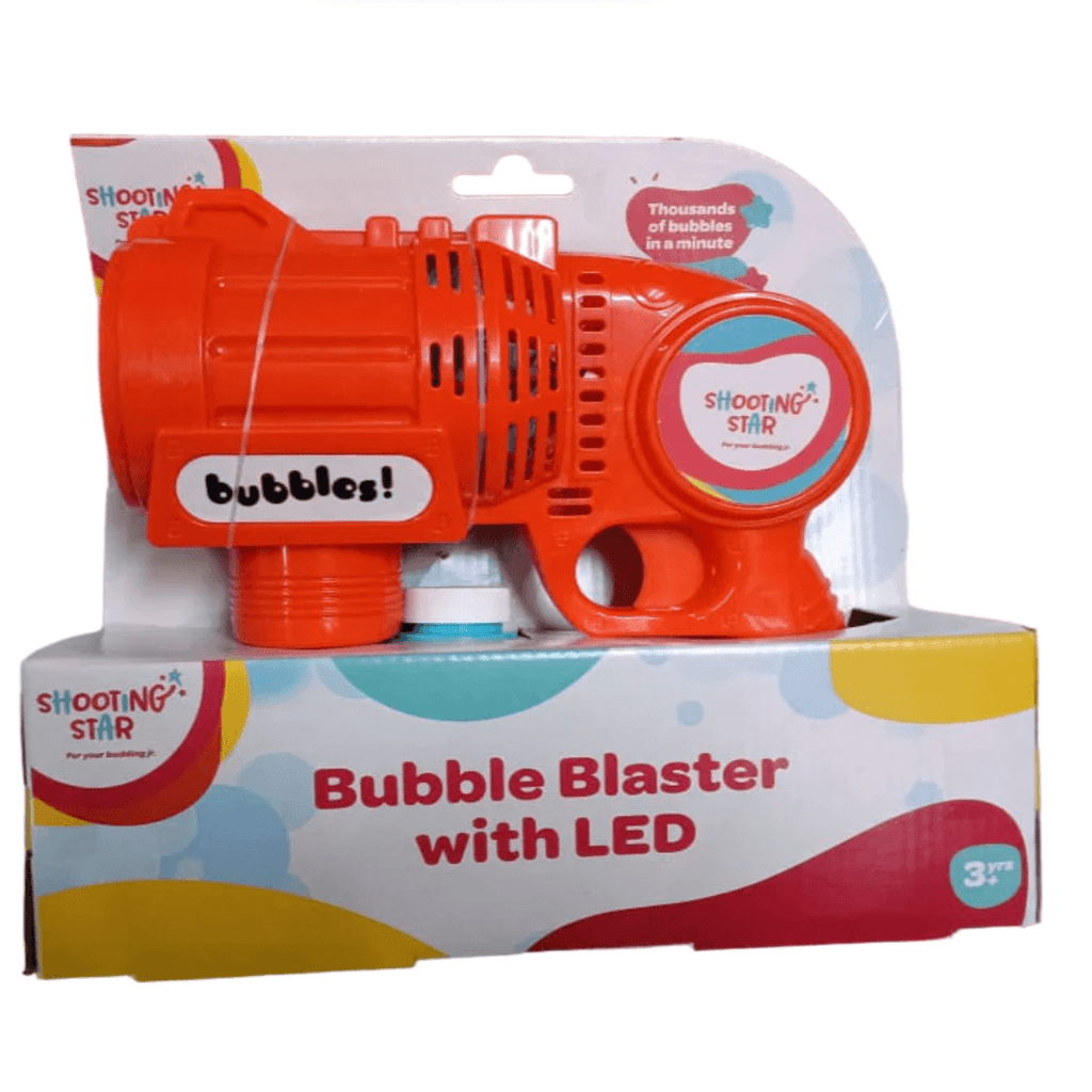 Shooting Star Bubble Blaster With Led Orange - Naivri