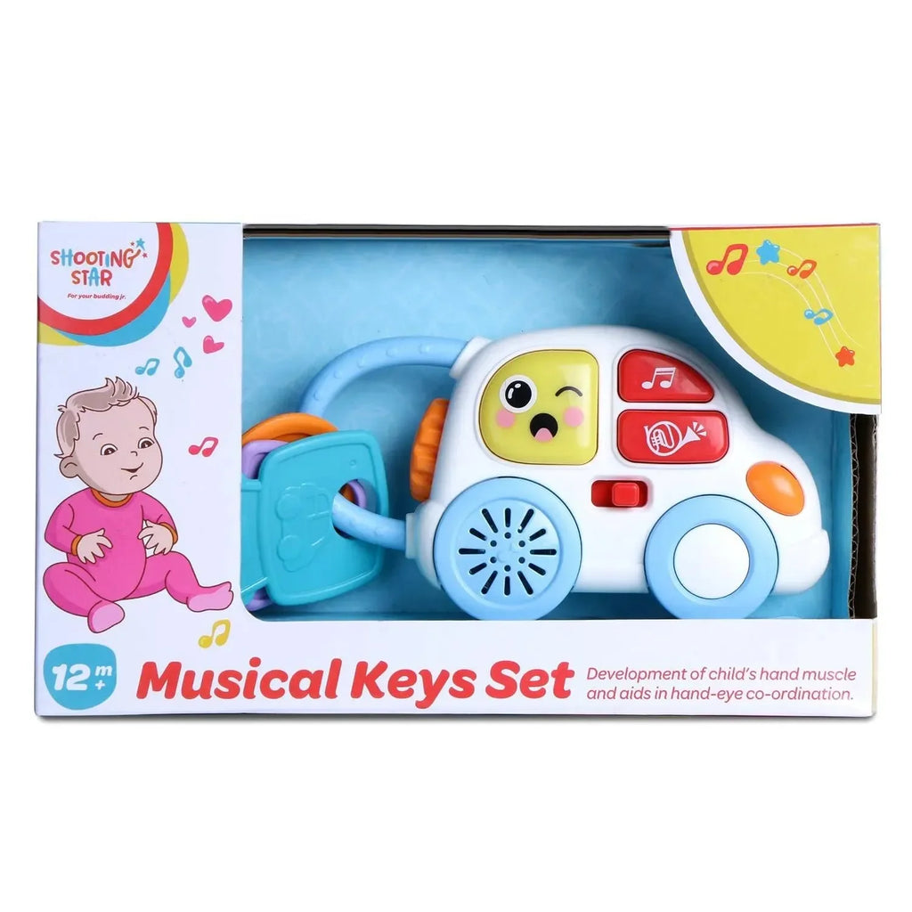 Shooting Star Musical Keys Set – Light & Sound Baby Toy for Sensory and Motor Skill Development - Naivri