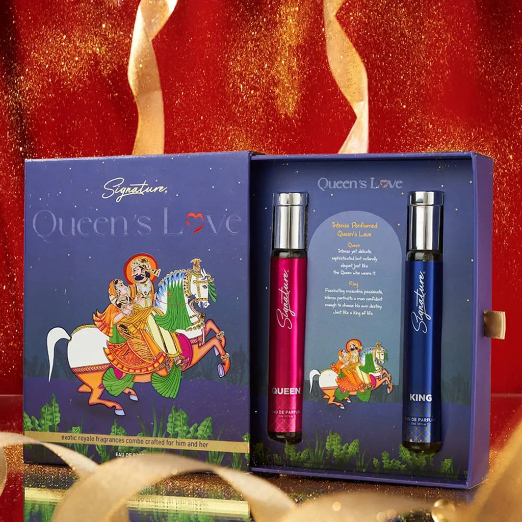 Signature Queen's Love Royal Unisex Perfume Gift Set – King 30ml + Queen 30ml | Long-Lasting Luxury Fragrance for Men & Women | Ideal Gift for All Occasions - Naivri