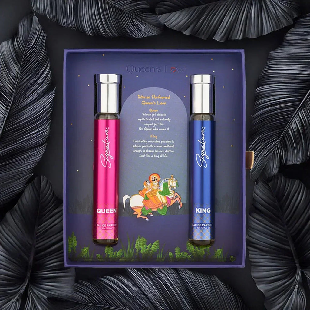 Signature Queen's Love Royal Unisex Perfume Gift Set – King 30ml + Queen 30ml | Long-Lasting Luxury Fragrance for Men & Women | Ideal Gift for All Occasions - Naivri