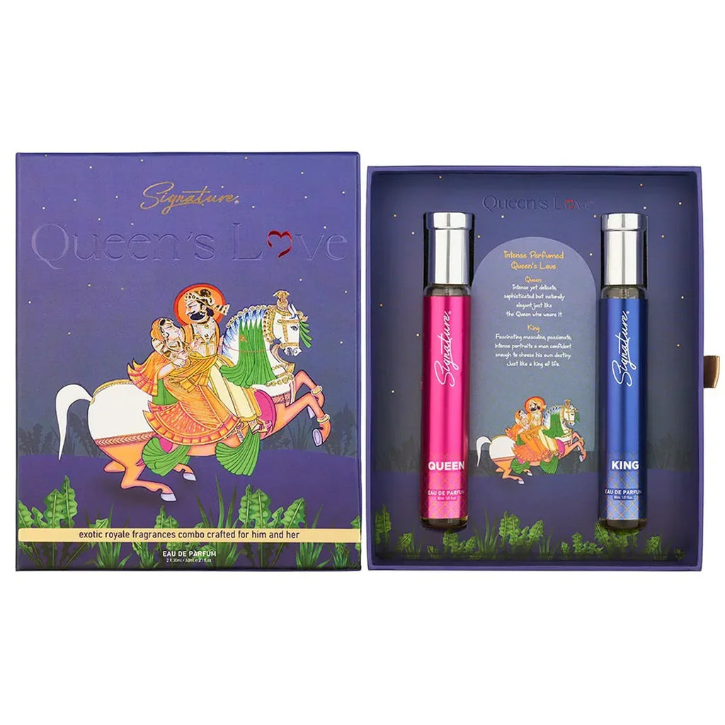 Signature Queen's Love Royal Unisex Perfume Gift Set – King 30ml + Queen 30ml | Long-Lasting Luxury Fragrance for Men & Women | Ideal Gift for All Occasions - Naivri
