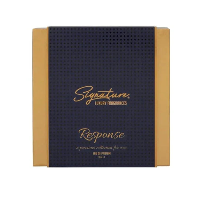 Signature Response Men's Perfume Gift Set – 3 x 30ml Luxury Fragrances (Nore, Feu, Ile) | Long-Lasting Eau De Parfum | Ideal for Gifting - Naivri