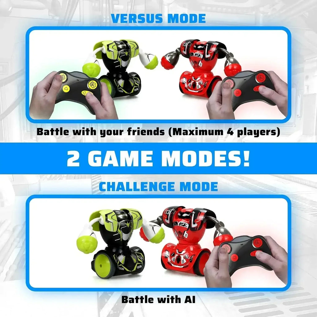 Silverlit Robo Kombat Robot Toy (Multicolour) – Set of 2 Robots & Remotes | Infrared-Controlled Battle Robots with Power Fists | For Ages 8+ - Naivri