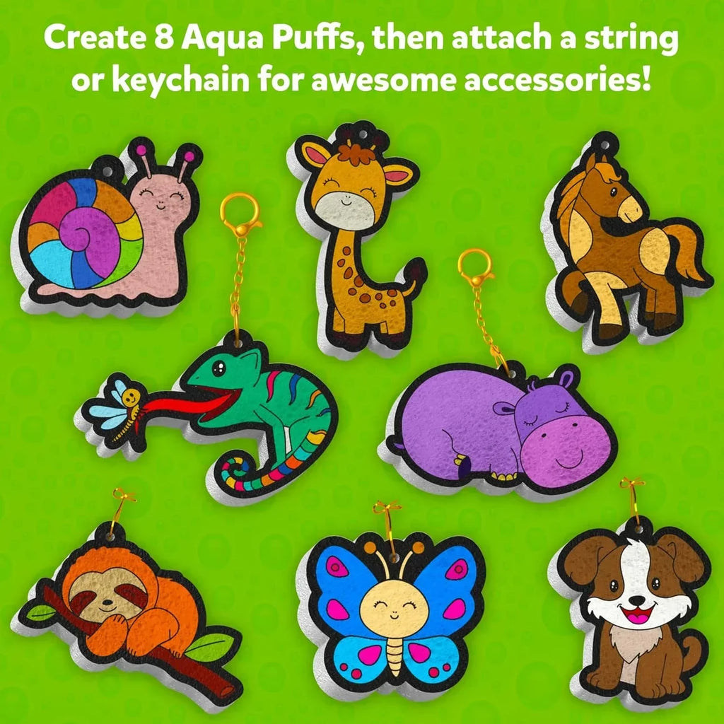 Skillmatics Aqua Puffs 3D Art Kit – DIY Mess-Free Animal Craft for Kids - Naivri