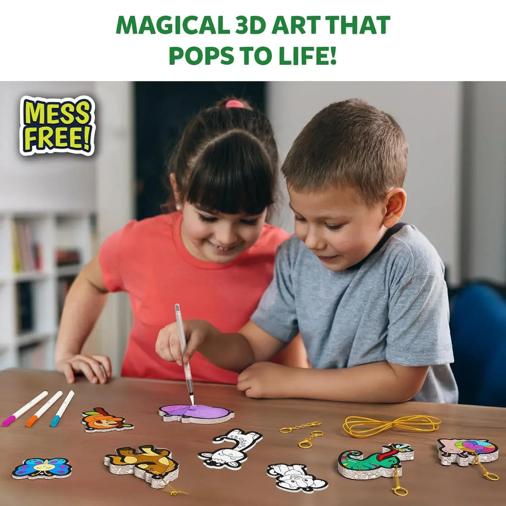 Skillmatics Aqua Puffs 3D Art Kit – DIY Mess-Free Animal Craft for Kids - Naivri