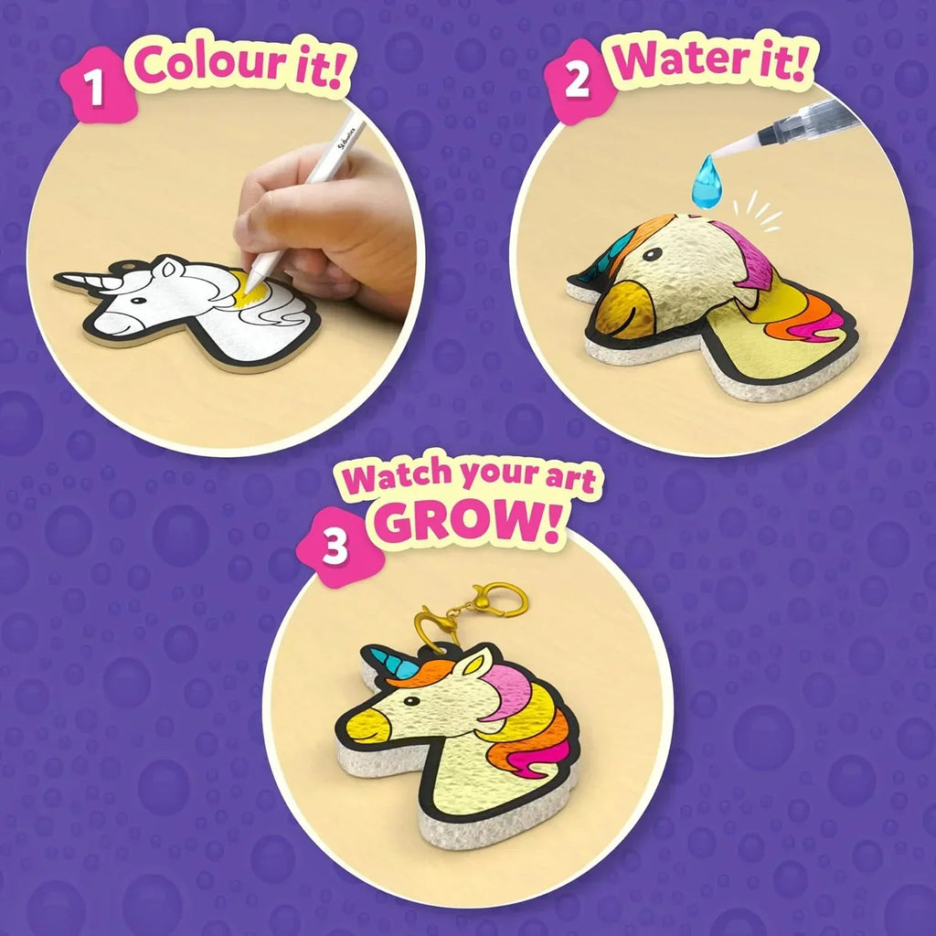 Skillmatics Aqua Puffs 3D Art Kit – Princesses & Unicorns Mess-Free Craft - Naivri