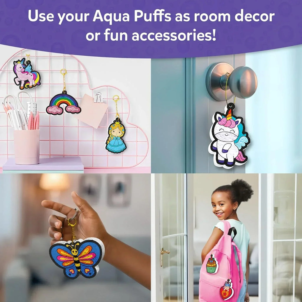 Skillmatics Aqua Puffs 3D Art Kit – Princesses & Unicorns Mess-Free Craft - Naivri