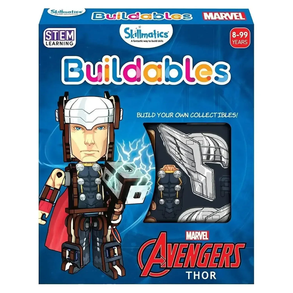 Skillmatics Buildables Thor Wooden Action Figure Kit for Kids Ages 8+ | Build, Play & Learn STEM Toy | No Glue, Eco-Friendly Parts | Hands-On Engineering Activity | Made in India - Naivri