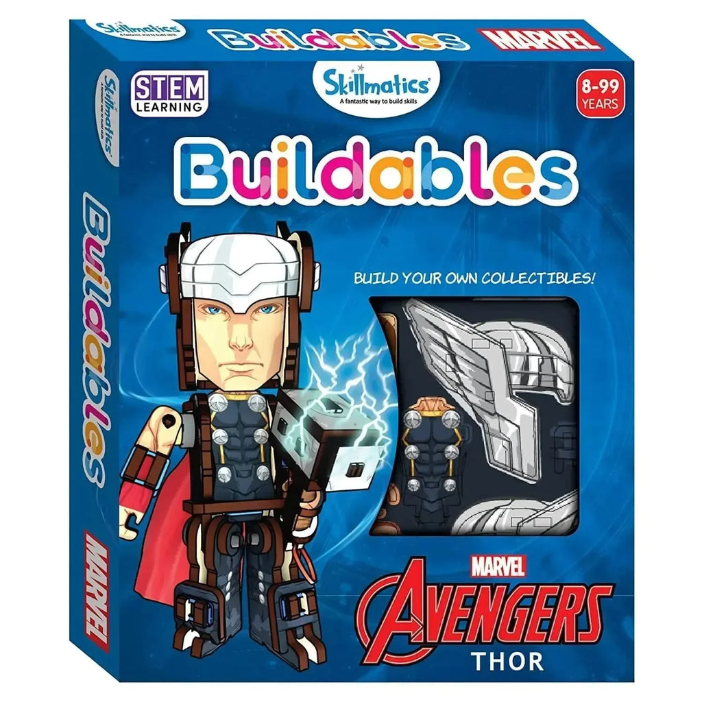 Skillmatics Buildables Thor Wooden Action Figure Kit for Kids Ages 8+ | Build, Play & Learn STEM Toy | No Glue, Eco-Friendly Parts | Hands-On Engineering Activity | Made in India - Naivri