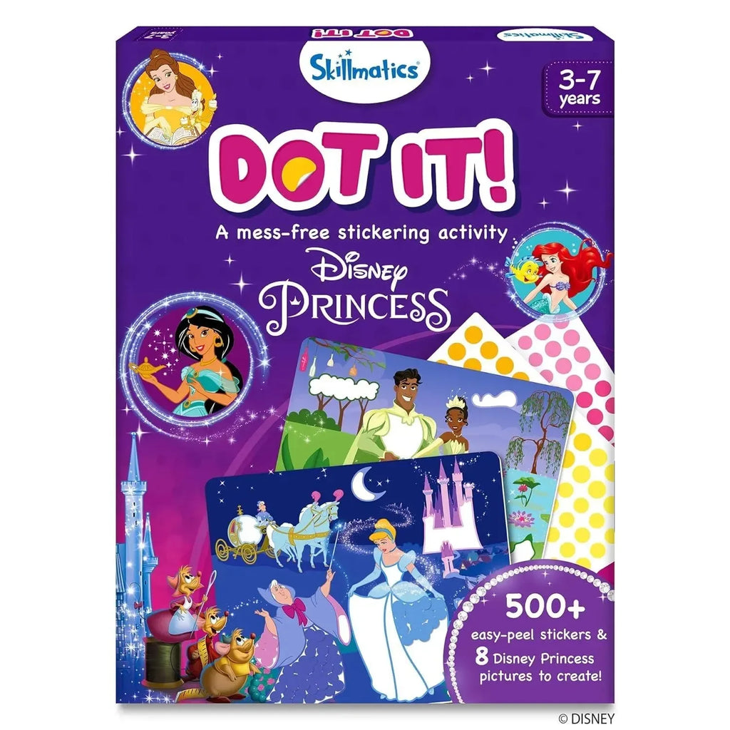 Skillmatics Dot It Disney Princess | 500+ Color Stickers | Creative Art Activity Kit for Ages 3–7 - Naivri