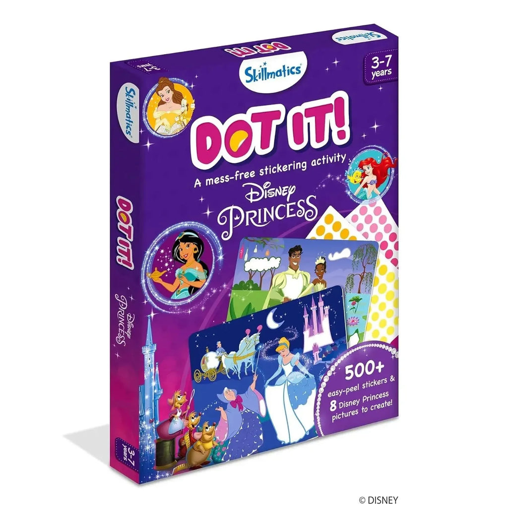 Skillmatics Dot It Disney Princess | 500+ Color Stickers | Creative Art Activity Kit for Ages 3–7 - Naivri