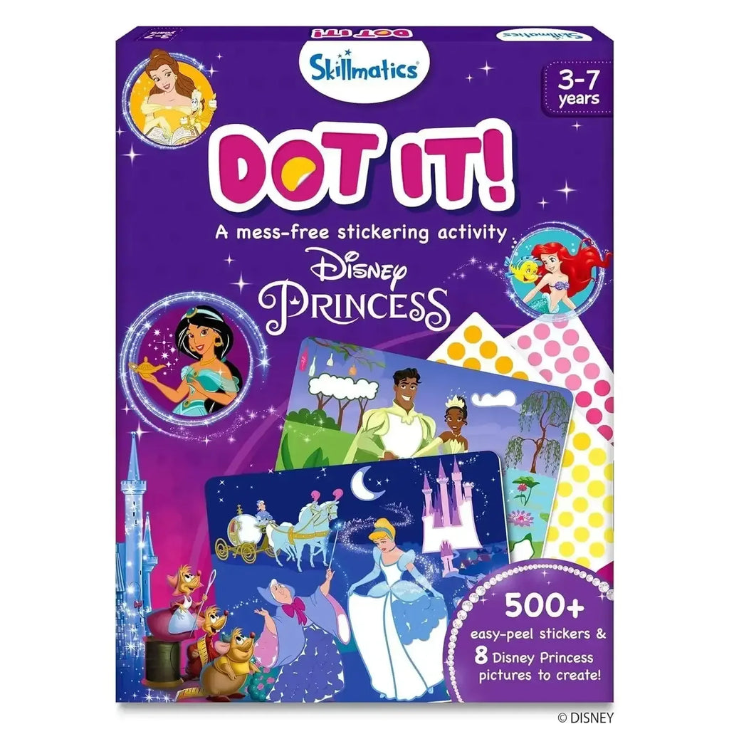 Skillmatics Dot It Disney Princess | 500+ Color Stickers | Creative Art Activity Kit for Ages 3–7 - Naivri