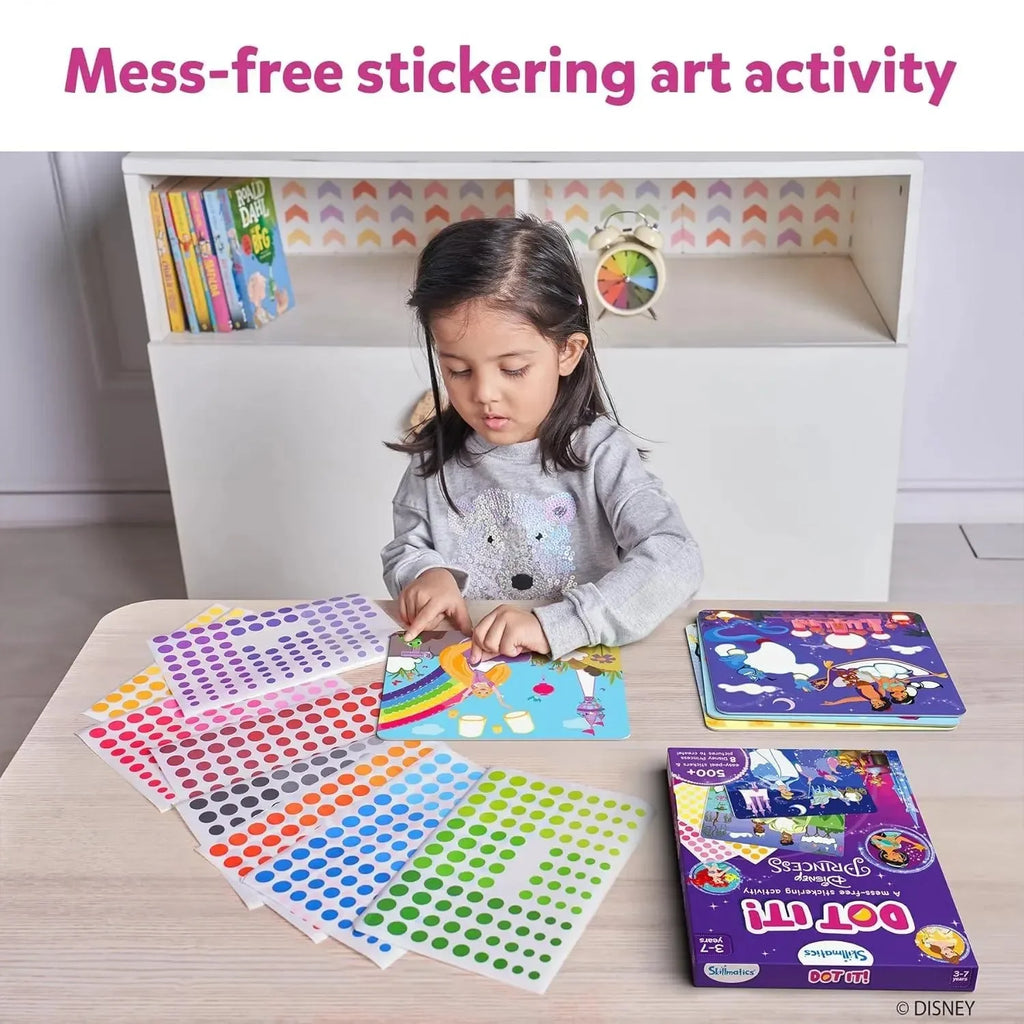 Skillmatics Dot It Disney Princess | 500+ Color Stickers | Creative Art Activity Kit for Ages 3–7 - Naivri