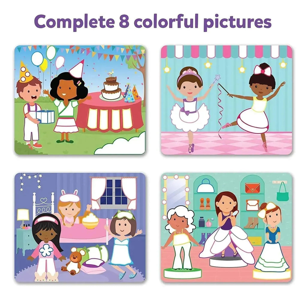 Skillmatics Dot It! Dress Up | 500+ Reusable Stickers | 8 Canvas Scenes | Fine Motor Skill Activity Kit for Girls & Boys - Naivri