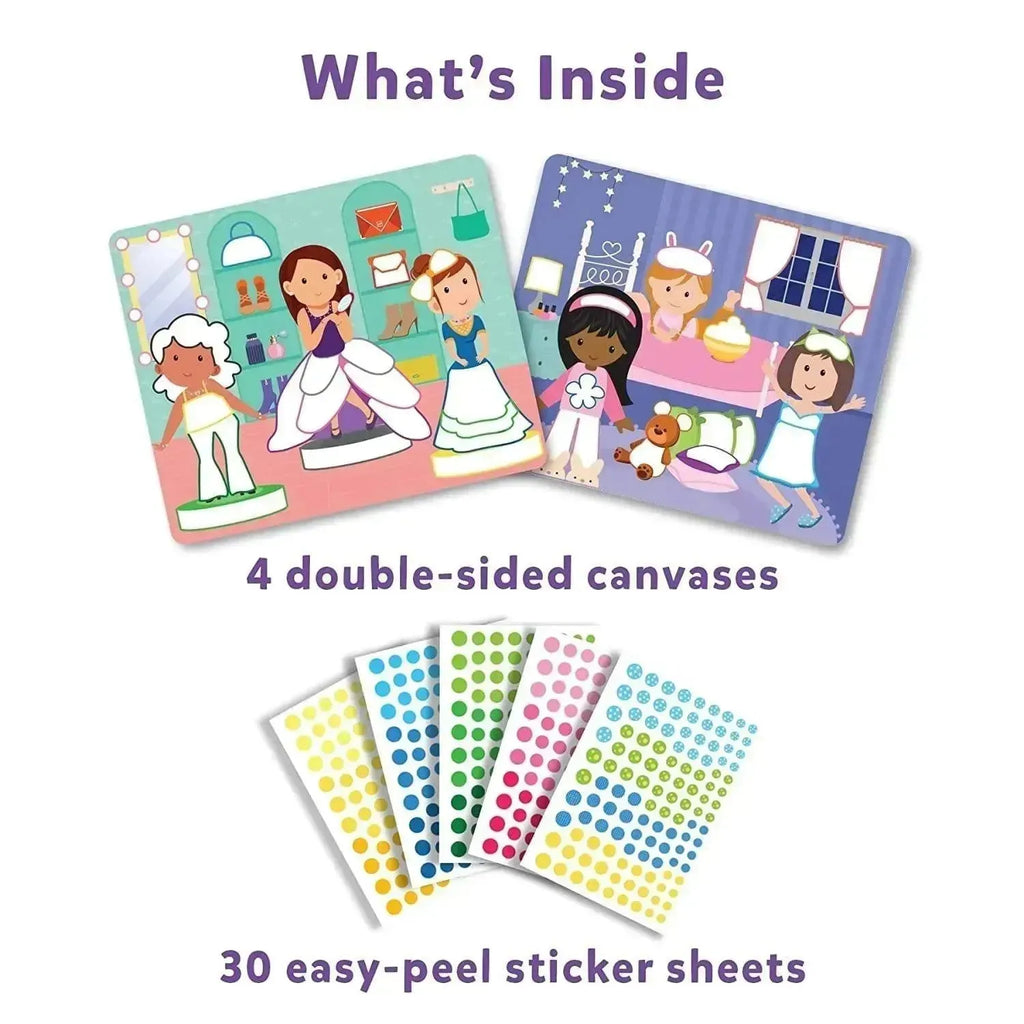 Skillmatics Dot It! Dress Up | 500+ Reusable Stickers | 8 Canvas Scenes | Fine Motor Skill Activity Kit for Girls & Boys - Naivri