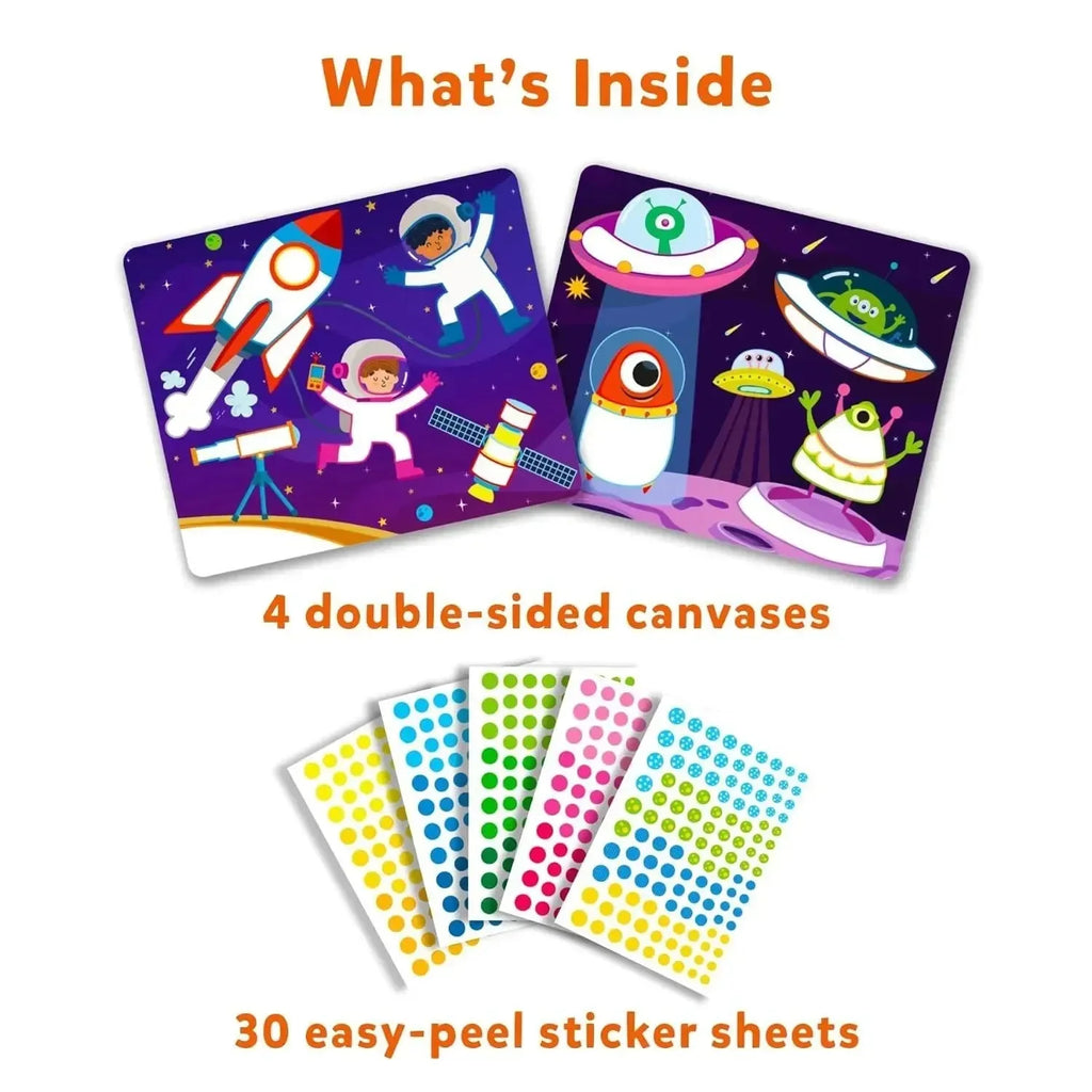 Skillmatics Dot It Outer Space | 500+ Colorful Stickers | 8 Space-Themed Scenes | Fine Motor Skill Activity for Kids - Naivri