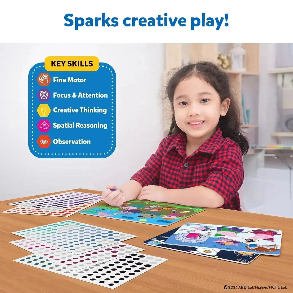 Skillmatics Dot It Peppa Pig | 500+ Stickers | Peppa Pig Sticker Art Activity Kit for Ages 3–7 - Naivri