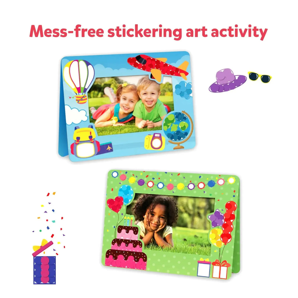 Skillmatics Dot it! - Photo Frames | No Mess Sticker Art (Ages 3–7) | 500+ Stickers | DIY Arts & Crafts Kit | Ideal for Gifting and Creative Play - Naivri