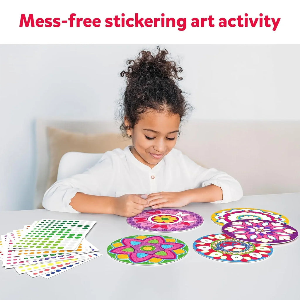 Skillmatics Dot It! Sticker Activity – Mandala Art Edition | 500+ Stickers | DIY Craft Kit for Kids Ages 3–7 | No-Mess Sticker Art for Boys & Girls - Naivri