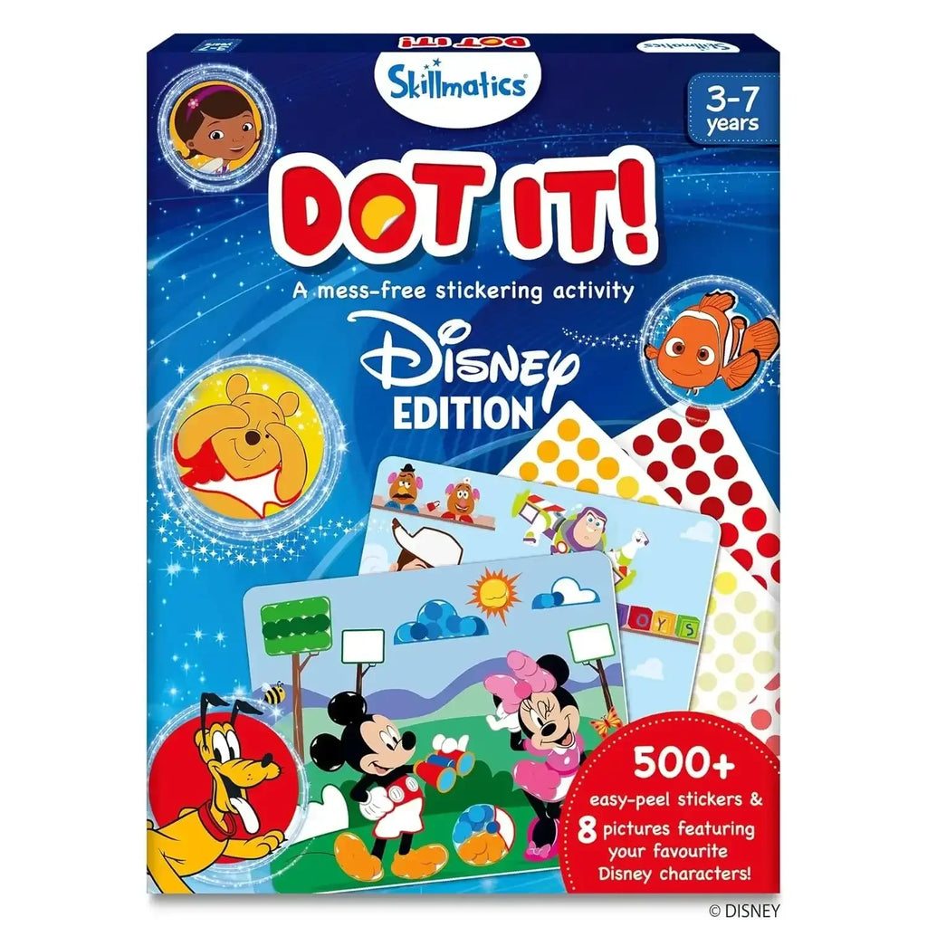 Skillmatics Dot It! Sticker Art Activity – Disney Edition | 500+ Stickers, Mess-Free DIY Craft Kit for Kids Ages 3–7 | Creative Gifts for Boys & Girls - Naivri