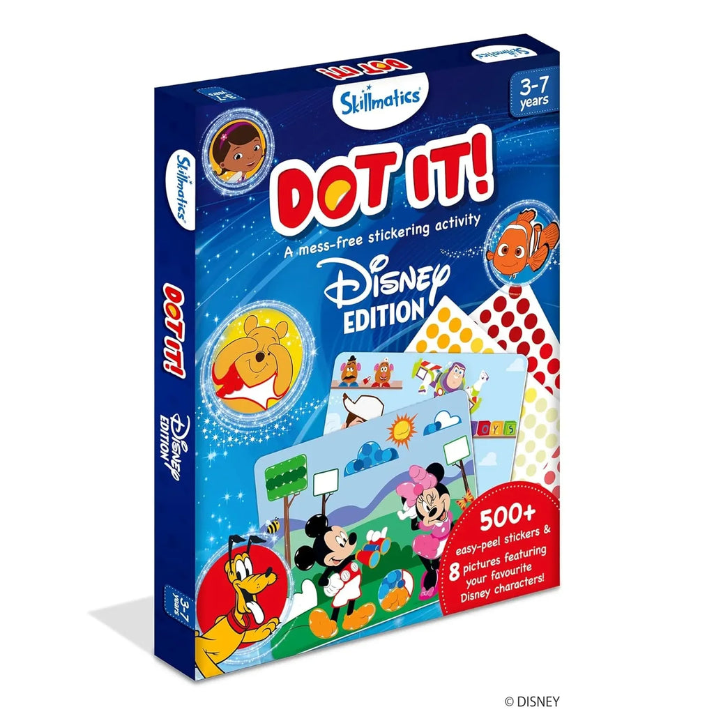 Skillmatics Dot It! Sticker Art Activity – Disney Edition | 500+ Stickers, Mess-Free DIY Craft Kit for Kids Ages 3–7 | Creative Gifts for Boys & Girls - Naivri