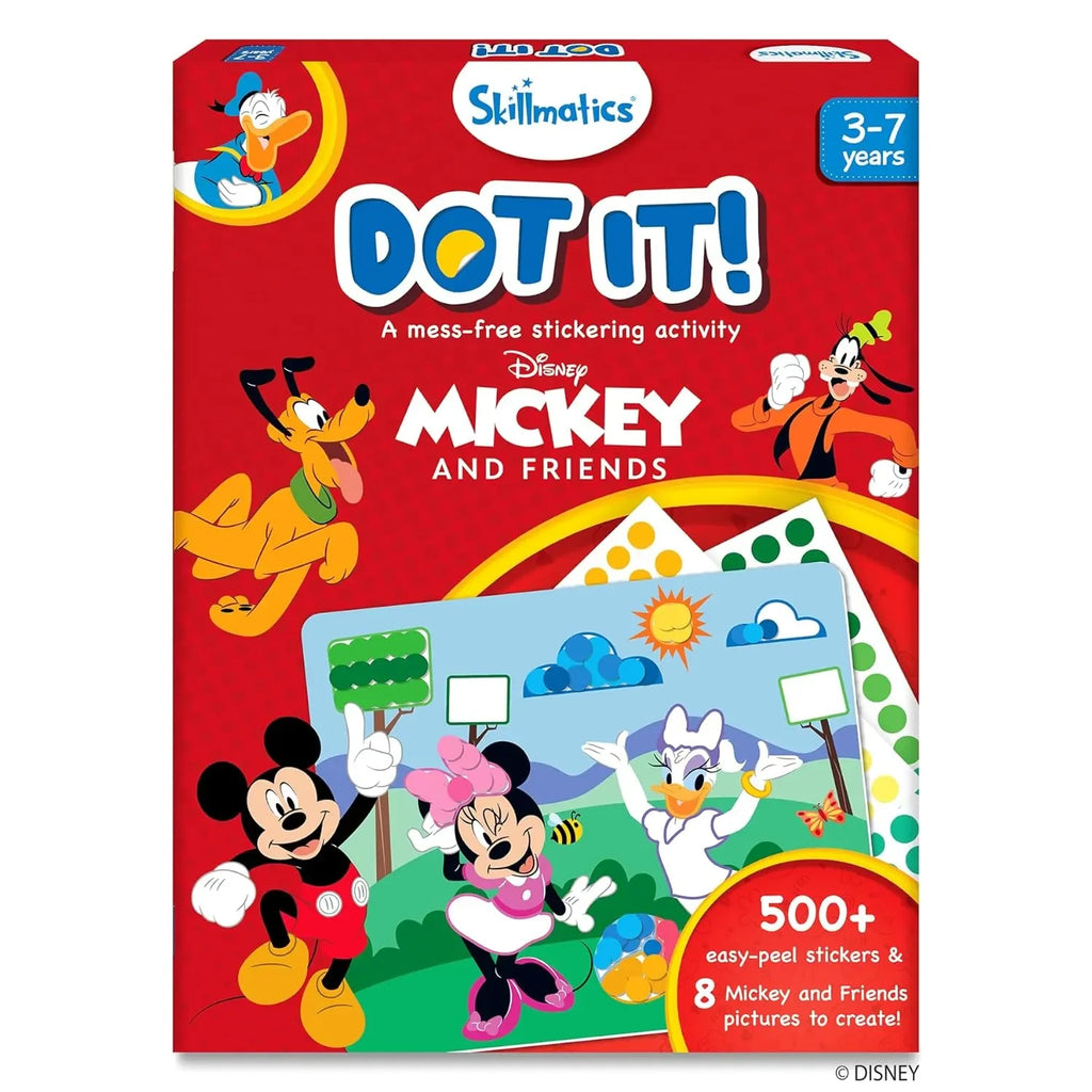 Skillmatics Dot It! Sticker Art Activity – Disney Mickey and Friends Edition | 500+ Stickers | No-Mess DIY Craft Kit for Kids Ages 3–7 - Naivri