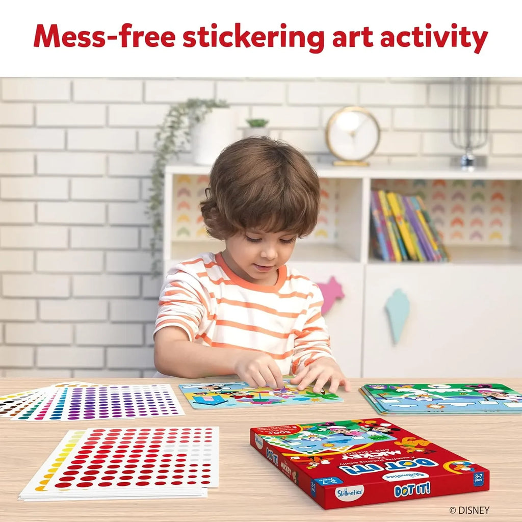 Skillmatics Dot It! Sticker Art Activity – Disney Mickey and Friends Edition | 500+ Stickers | No-Mess DIY Craft Kit for Kids Ages 3–7 - Naivri