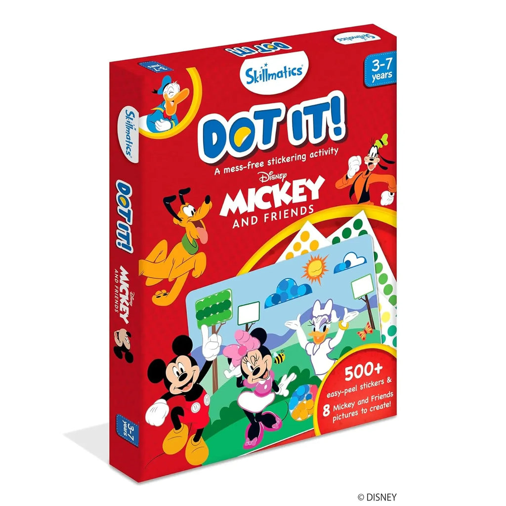 Skillmatics Dot It! Sticker Art Activity – Disney Mickey and Friends Edition | 500+ Stickers | No-Mess DIY Craft Kit for Kids Ages 3–7 - Naivri