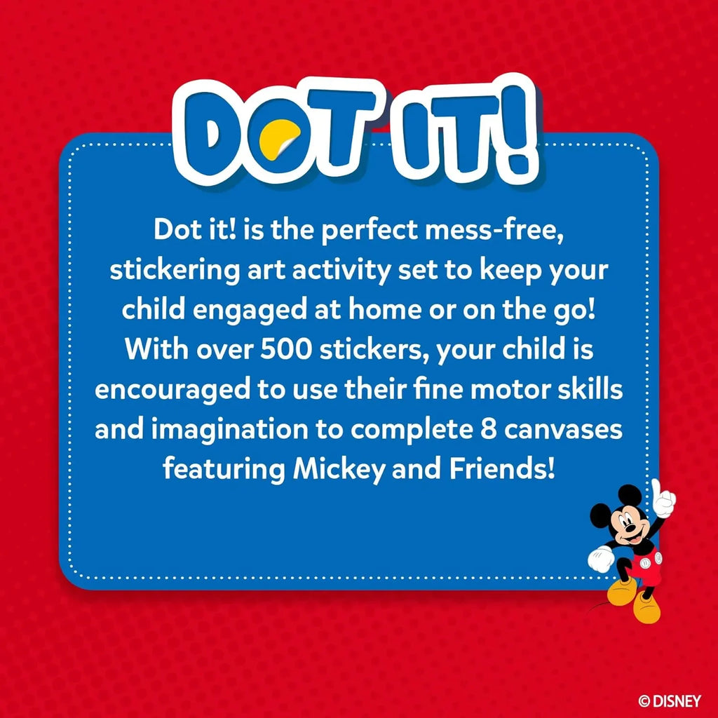 Skillmatics Dot It! Sticker Art Activity – Disney Mickey and Friends Edition | 500+ Stickers | No-Mess DIY Craft Kit for Kids Ages 3–7 - Naivri