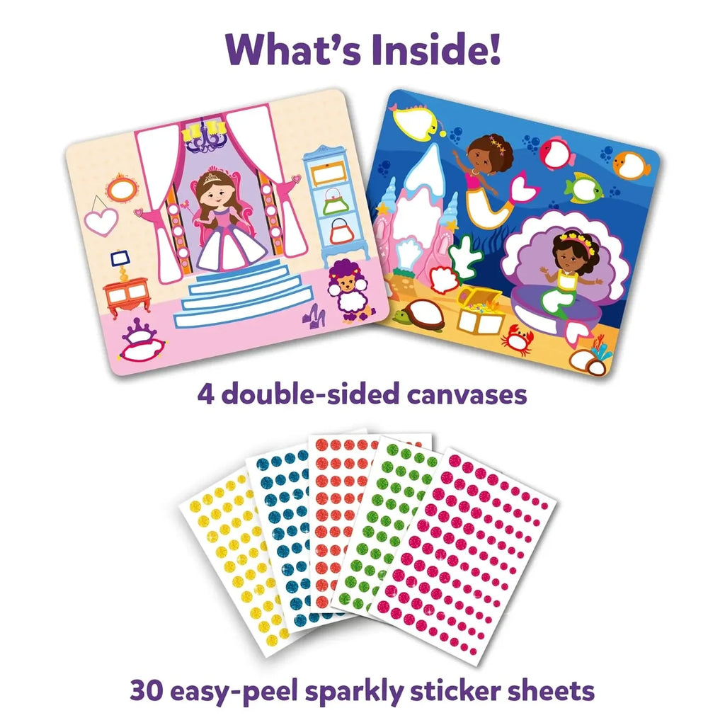 Skillmatics Dot It Sticker Art Activity – Unicorns & Princesses | 500+ Sparkly Stickers | No-Mess DIY Craft Kit for Girls | Creative Gift for Ages 3 to 7 - Naivri