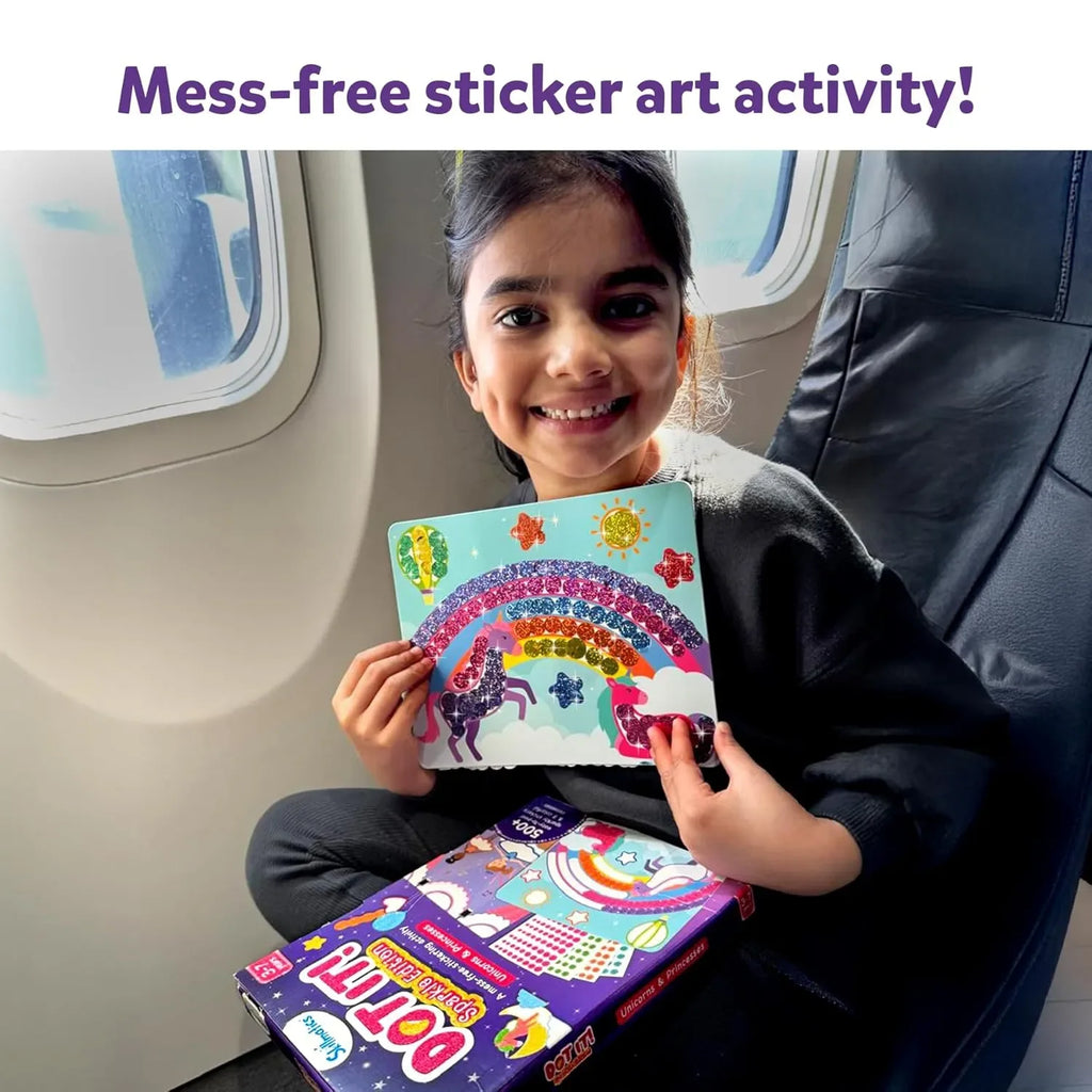 Skillmatics Dot It Sticker Art Activity – Unicorns & Princesses | 500+ Sparkly Stickers | No-Mess DIY Craft Kit for Girls | Creative Gift for Ages 3 to 7 - Naivri