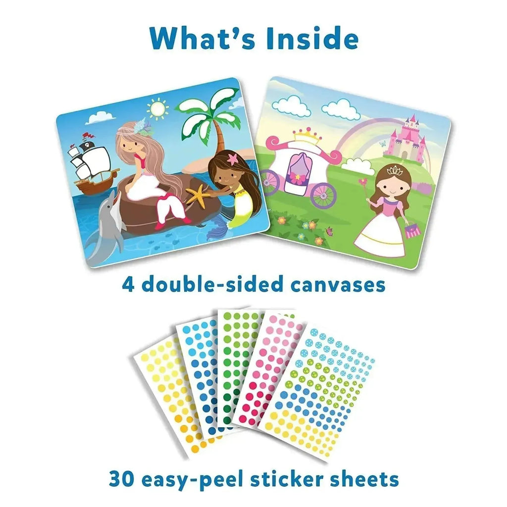 Skillmatics Dot It Unicorns and Princess | 500+ Dot Stickers | Creative Mess-Free Art Kit for Ages 3–7 - Naivri