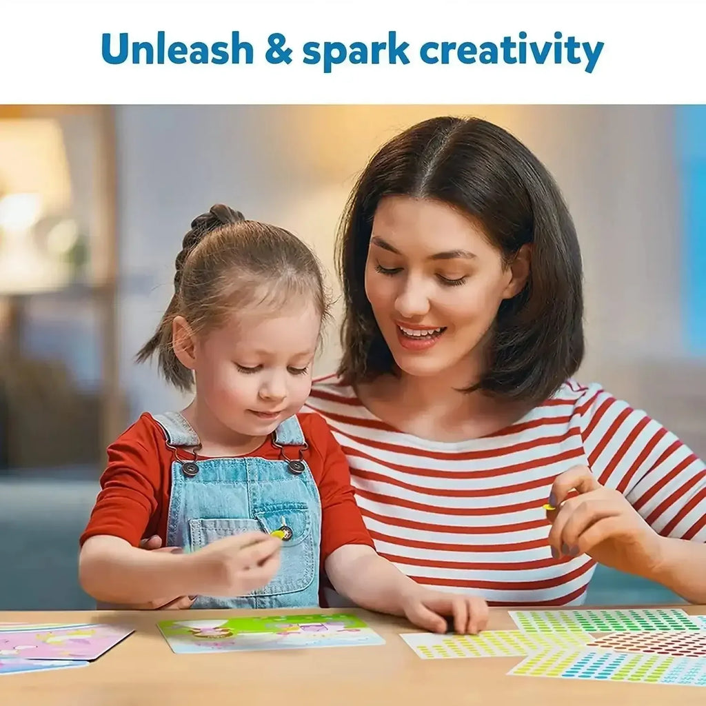 Skillmatics Dot It Unicorns and Princess | 500+ Dot Stickers | Creative Mess-Free Art Kit for Ages 3–7 - Naivri