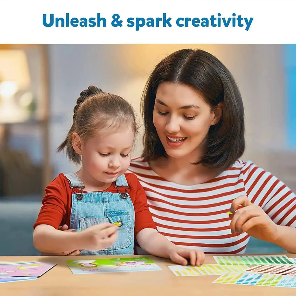 Skillmatics Dot It Unicorns and Princess | 500+ Dot Stickers | Creative Mess-Free Art Kit for Ages 3–7 - Naivri